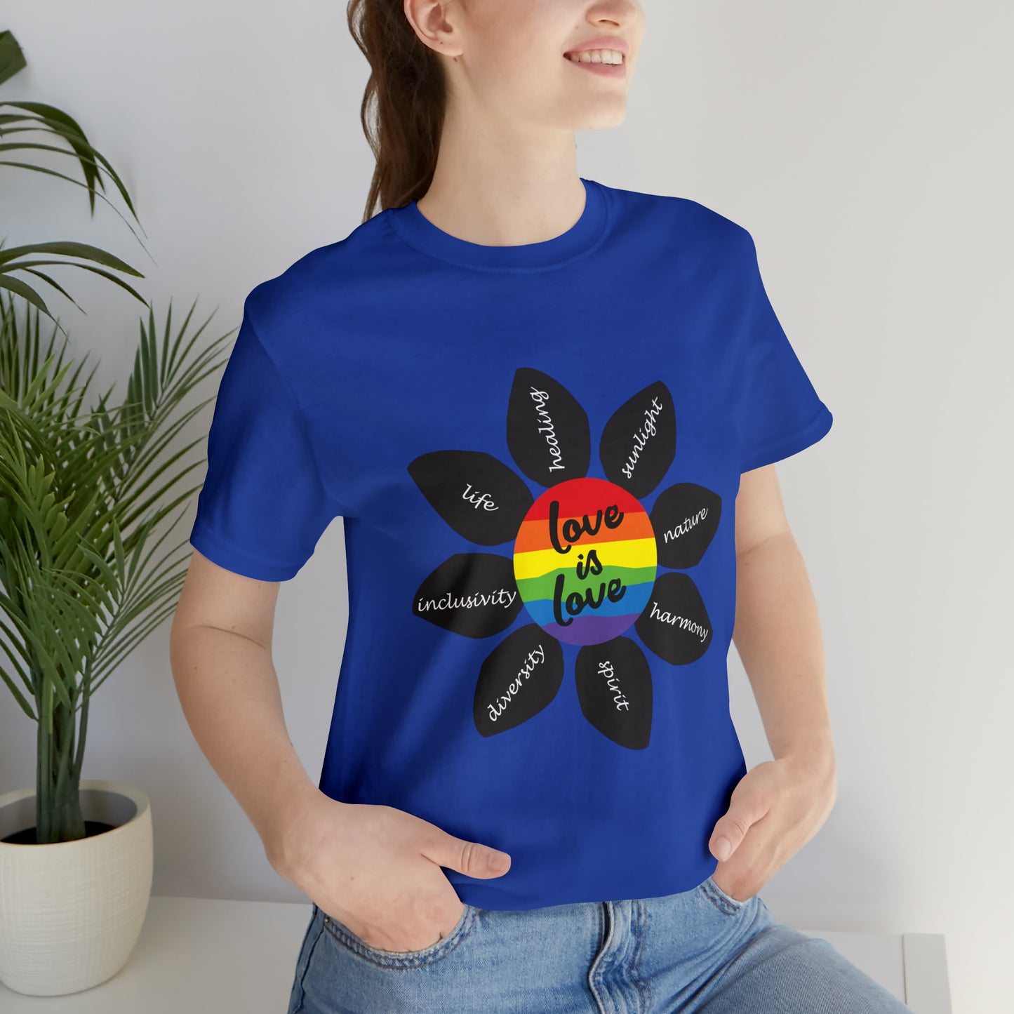 Pride Flower Unisex Jersey Short Sleeve Tee