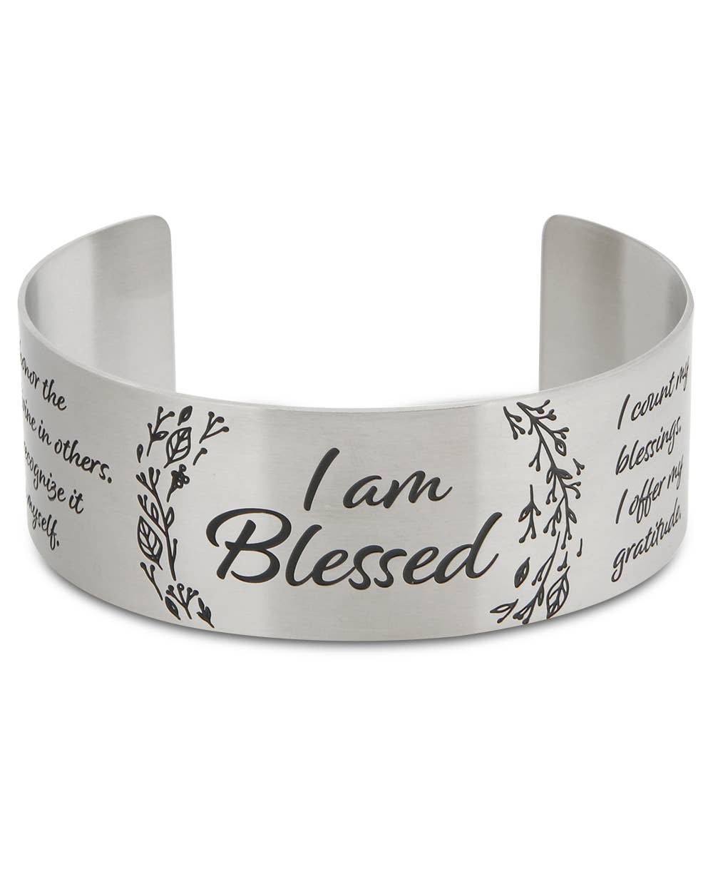 Stainless Steel Affirmation Cuff Bracelet