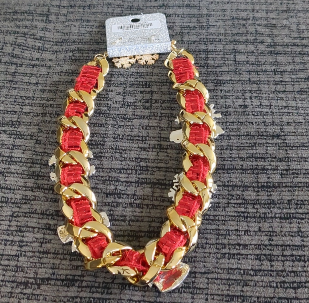 Chunky Christmas Bell Snowman Bow Tree Truck Snowflake Necklace