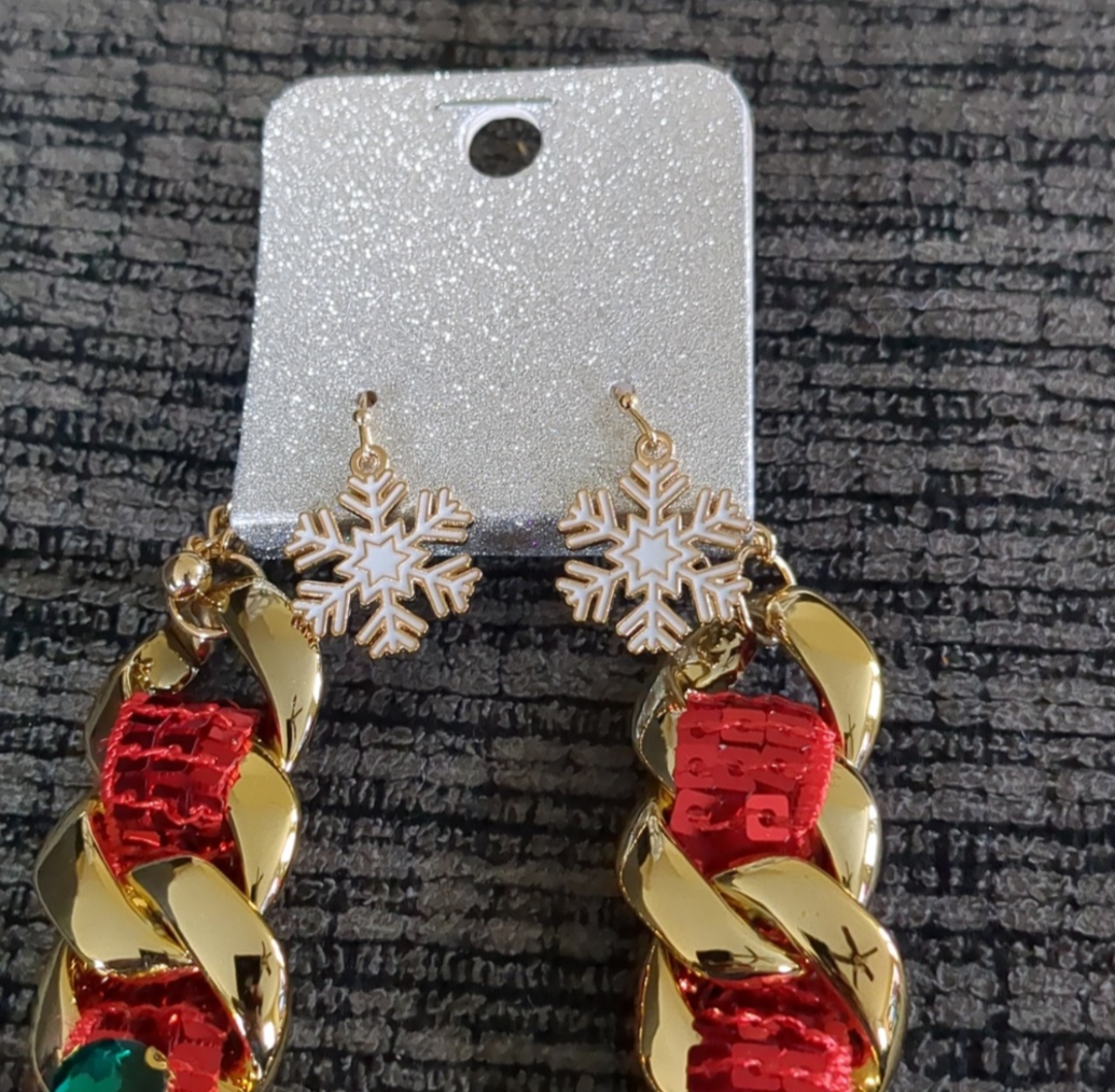 Chunky Christmas Bell Snowman Bow Tree Truck Snowflake Necklace
