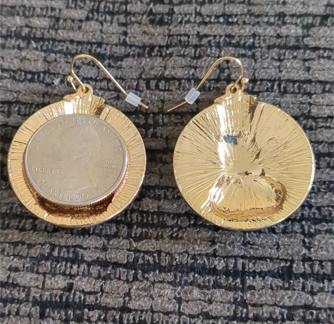Stone Detailed Snowman Christmas Ornament Dangle Earrings