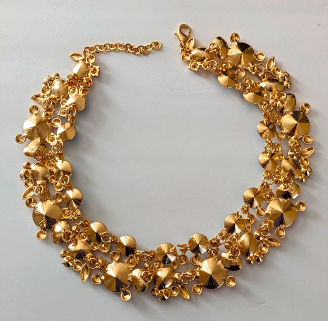 Multicolor Glass Crystal Statement Necklace