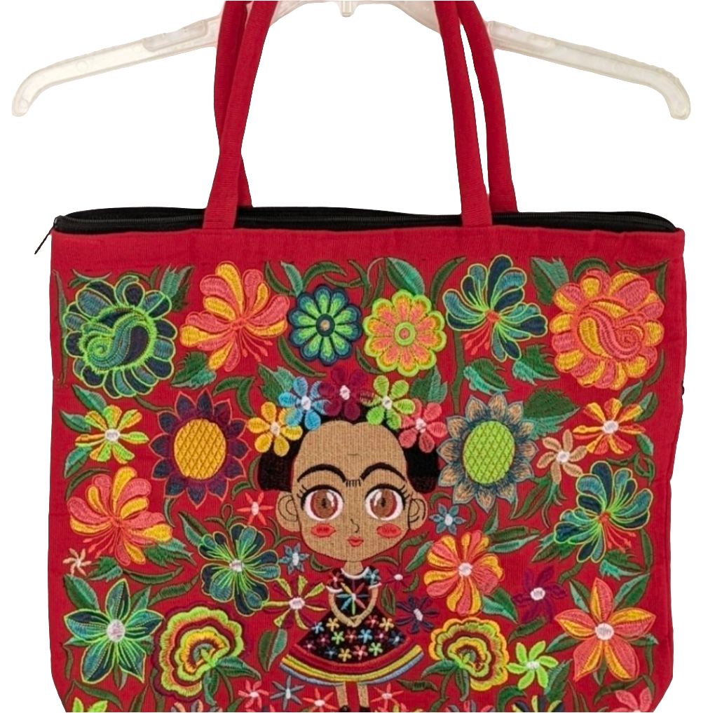 Baby Frida Kahlo Embroidered Tote Bag