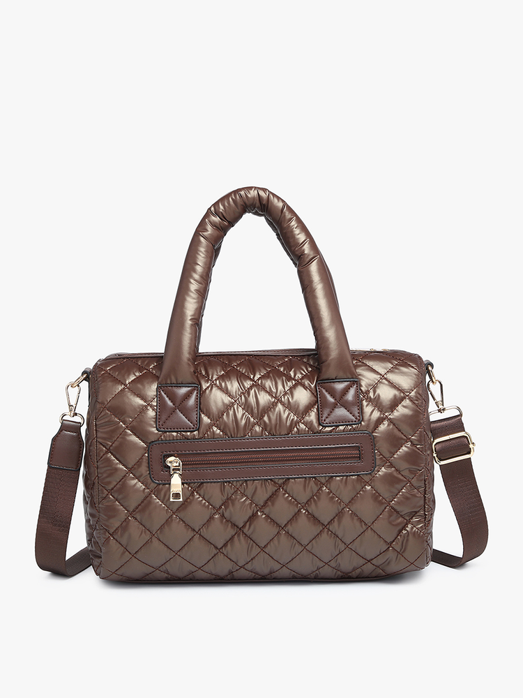 Quilted Nylon Satchel