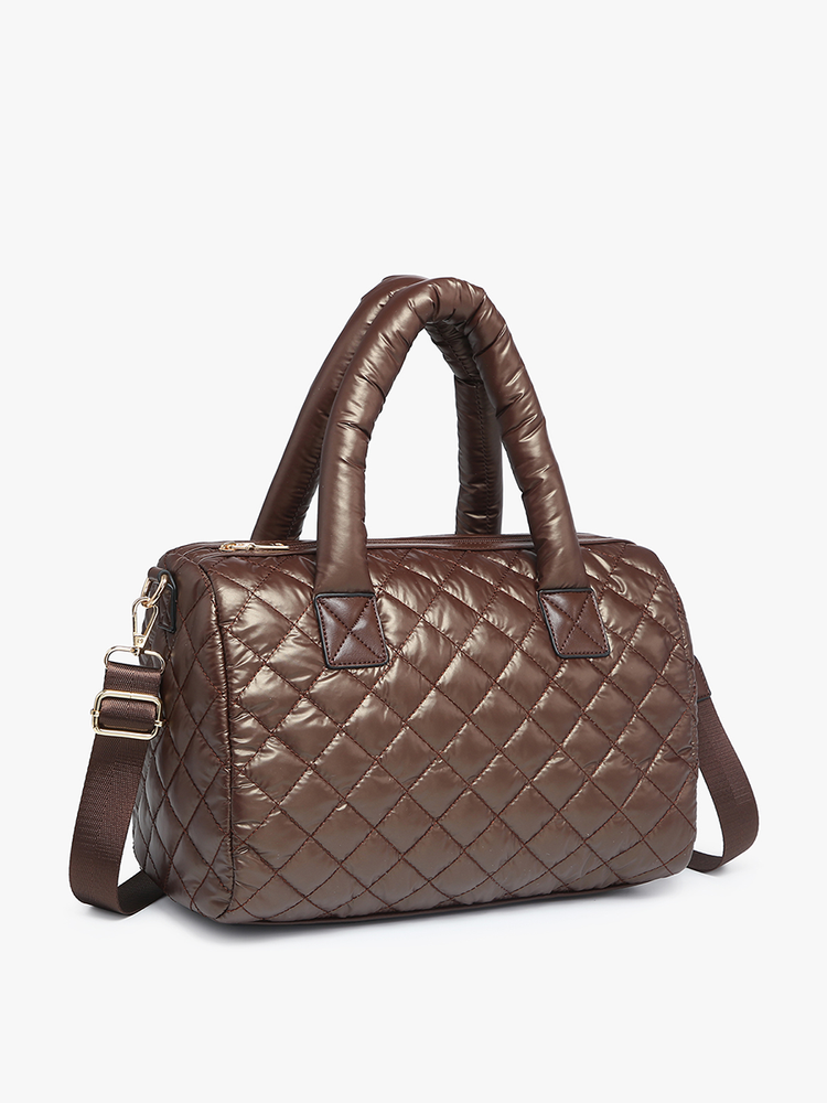 Quilted Nylon Satchel