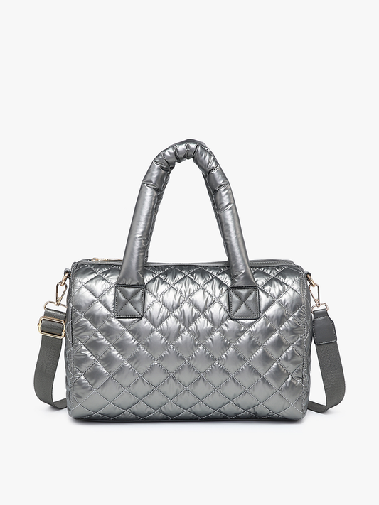 Quilted Nylon Satchel