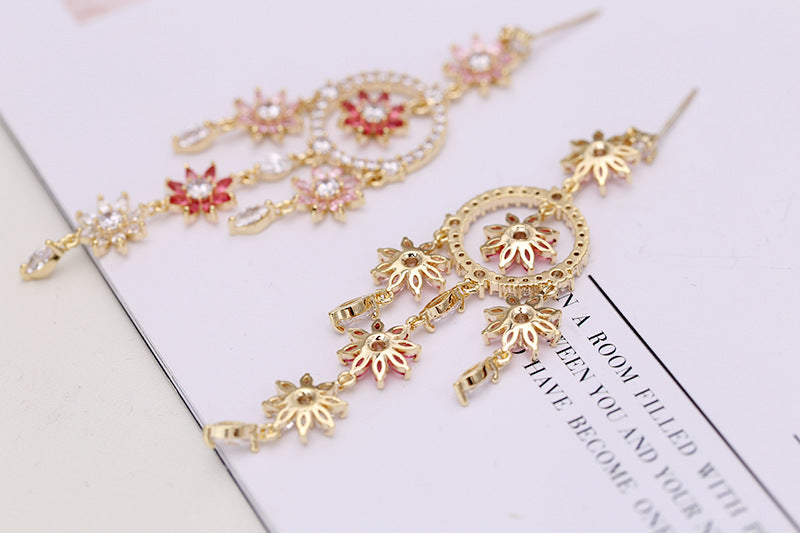 Flower Tassel Earrings