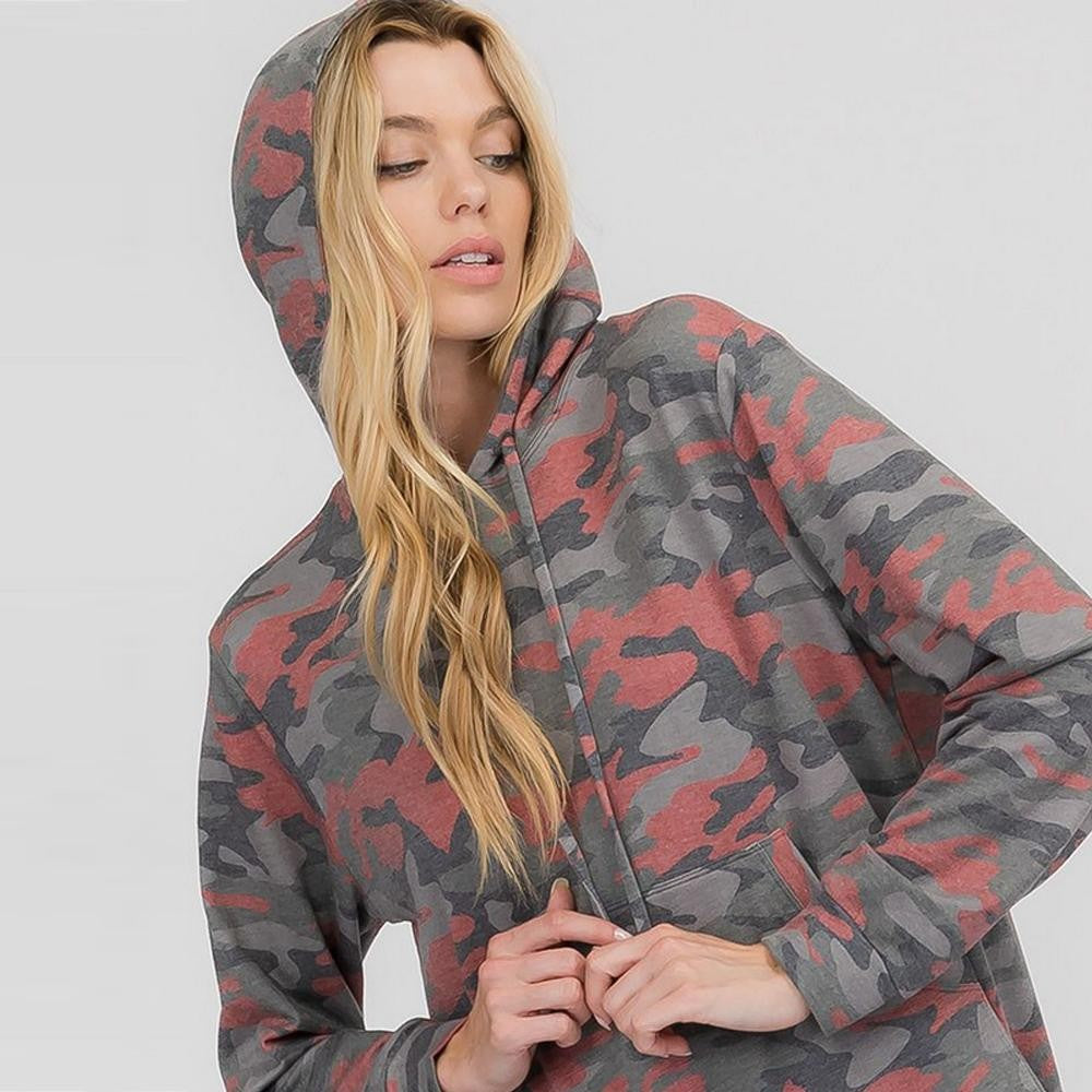 Camo Print Hoodie