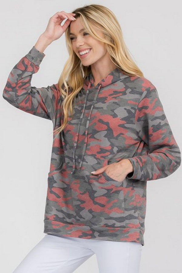 Camo Print Hoodie