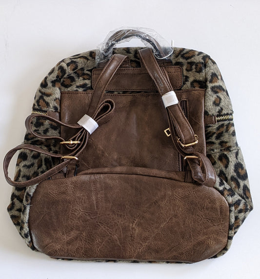 Cheetah Print Backpack Tote