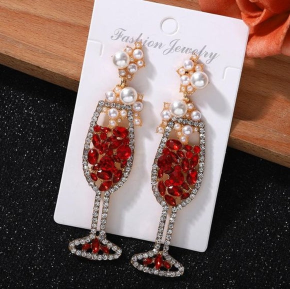 Champagne Glass Earrings