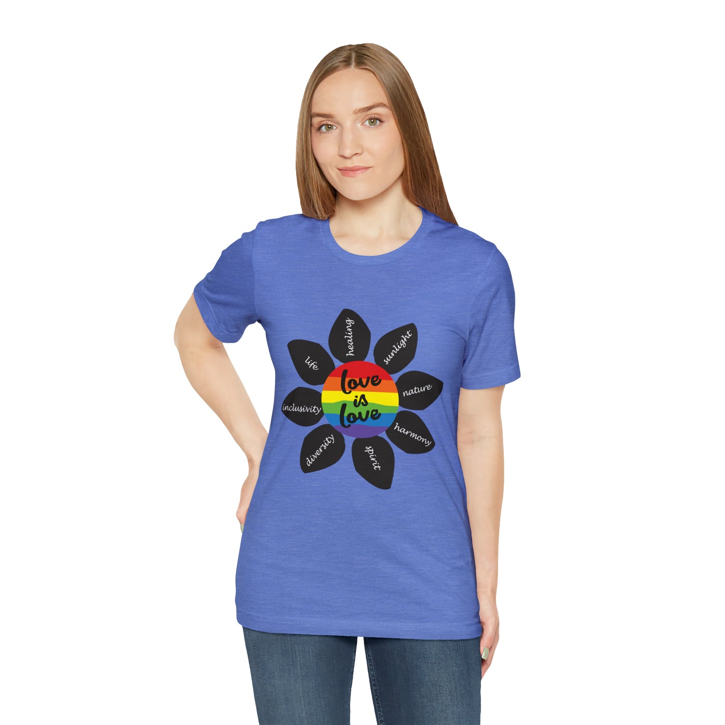 Pride Flower Unisex Jersey Short Sleeve Tee