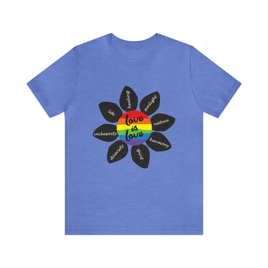 Pride Flower Unisex Jersey Short Sleeve Tee