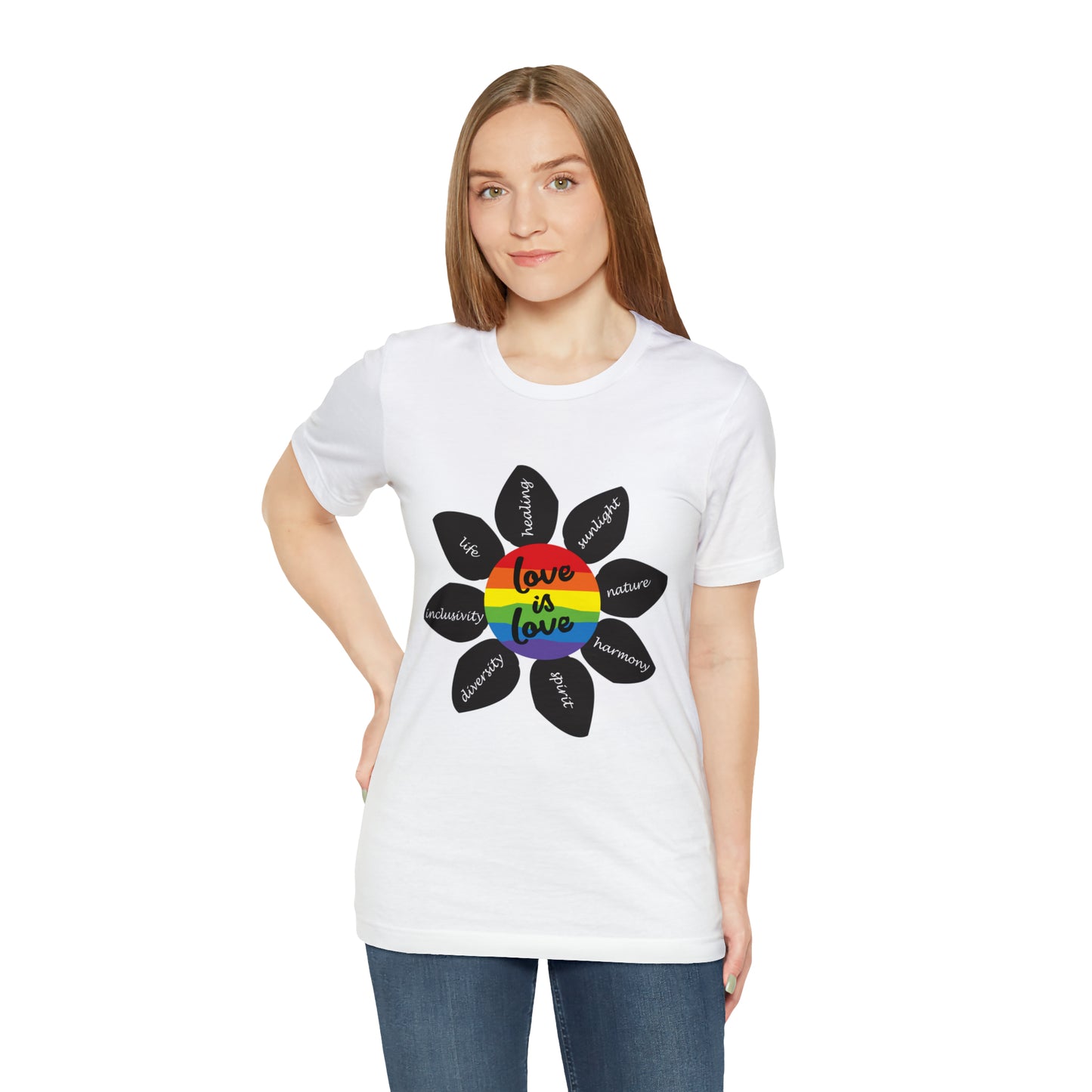 Pride Flower Unisex Jersey Short Sleeve Tee