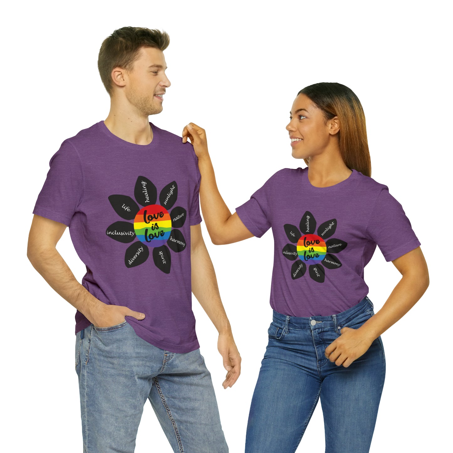 Pride Flower Unisex Jersey Short Sleeve Tee