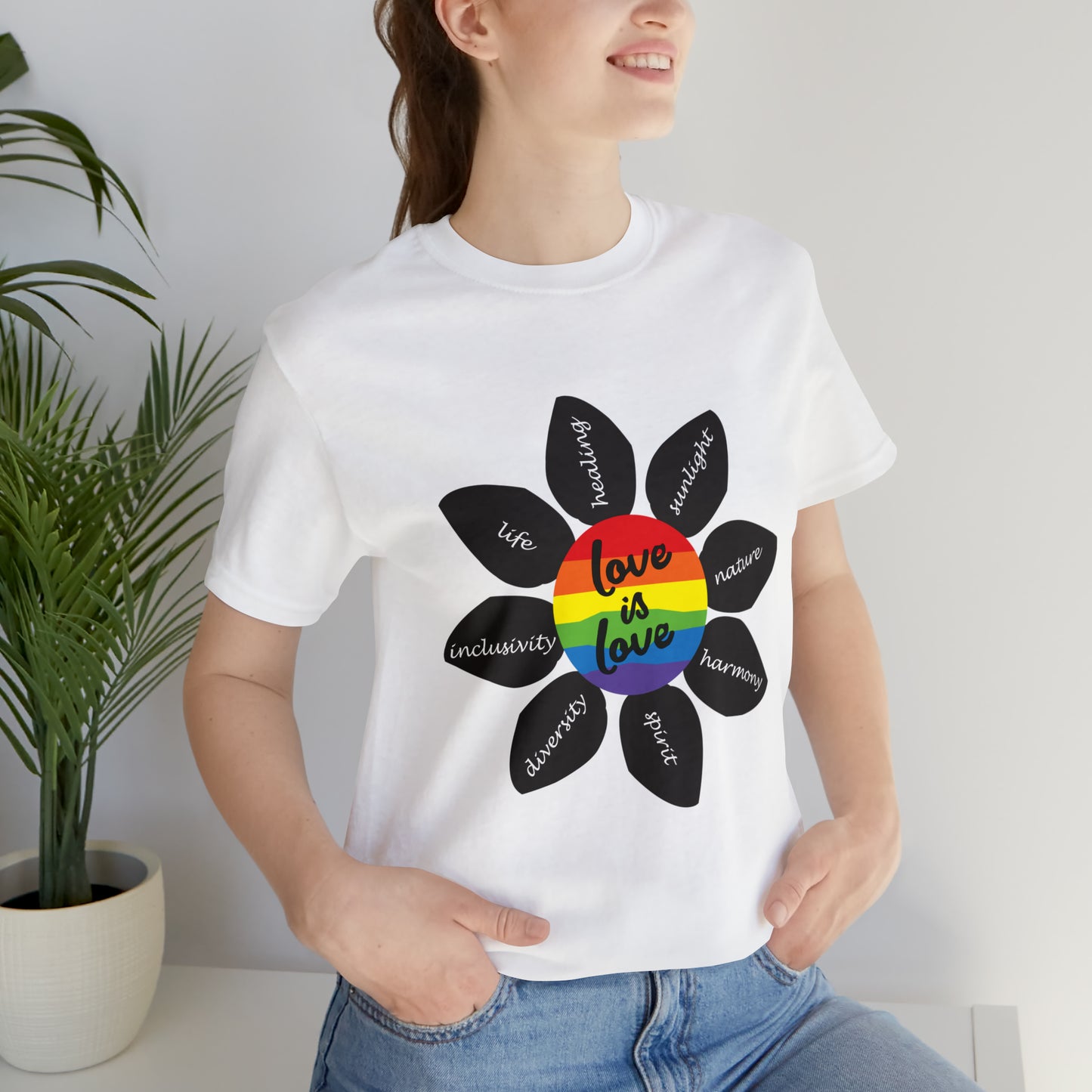 Pride Flower Unisex Jersey Short Sleeve Tee