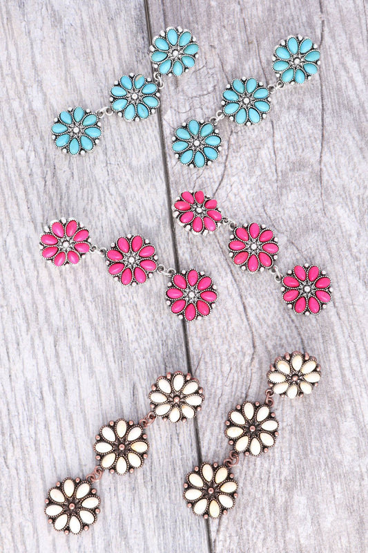 Western Turquoise Dangle Earrings