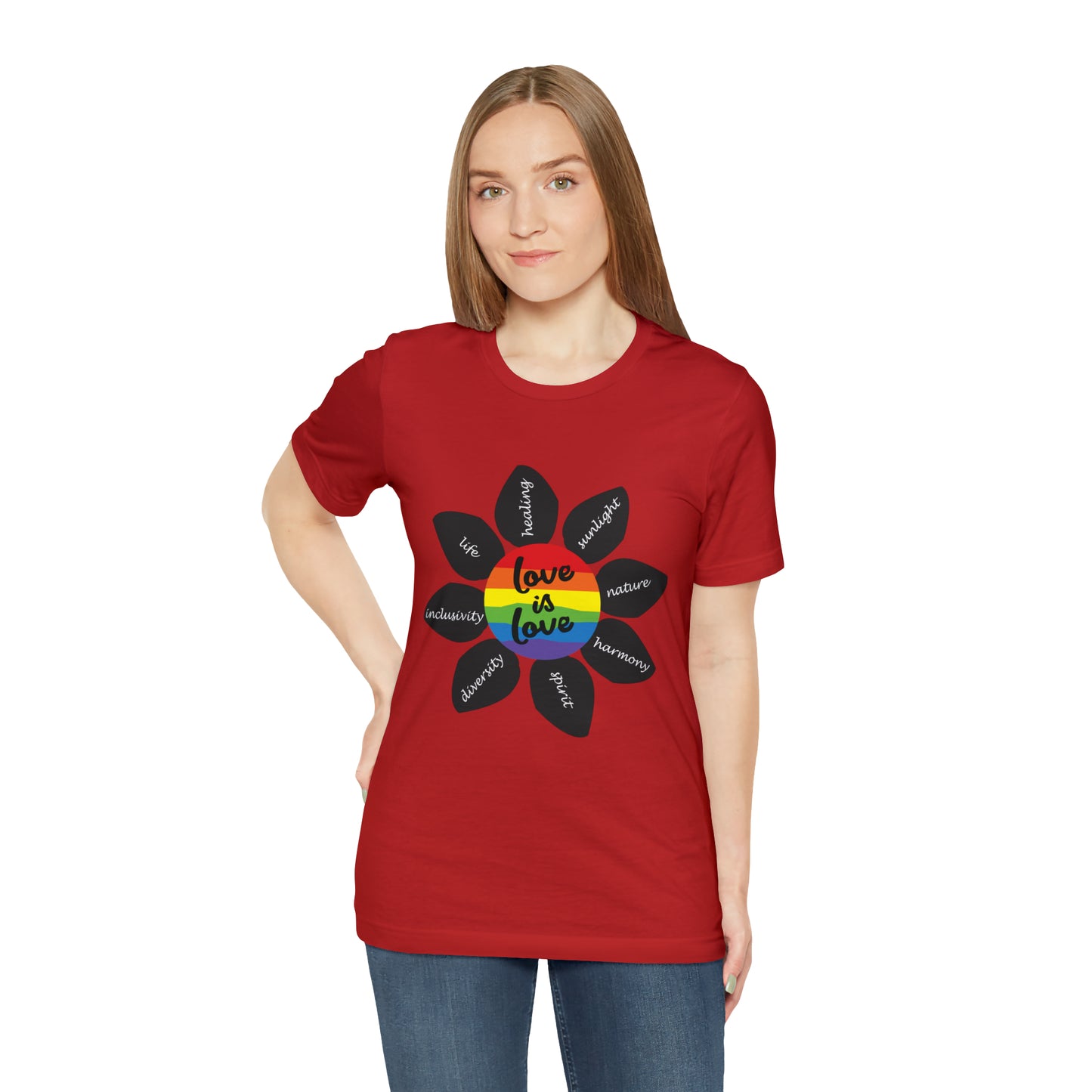 Pride Flower Unisex Jersey Short Sleeve Tee