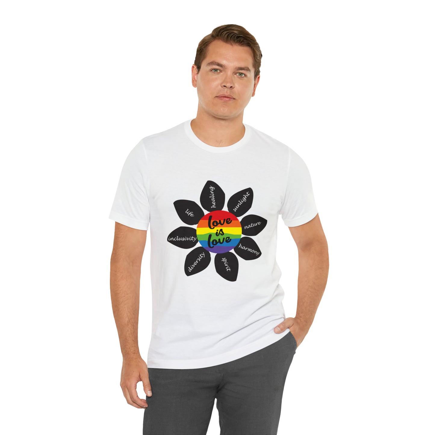 Pride Flower Unisex Jersey Short Sleeve Tee