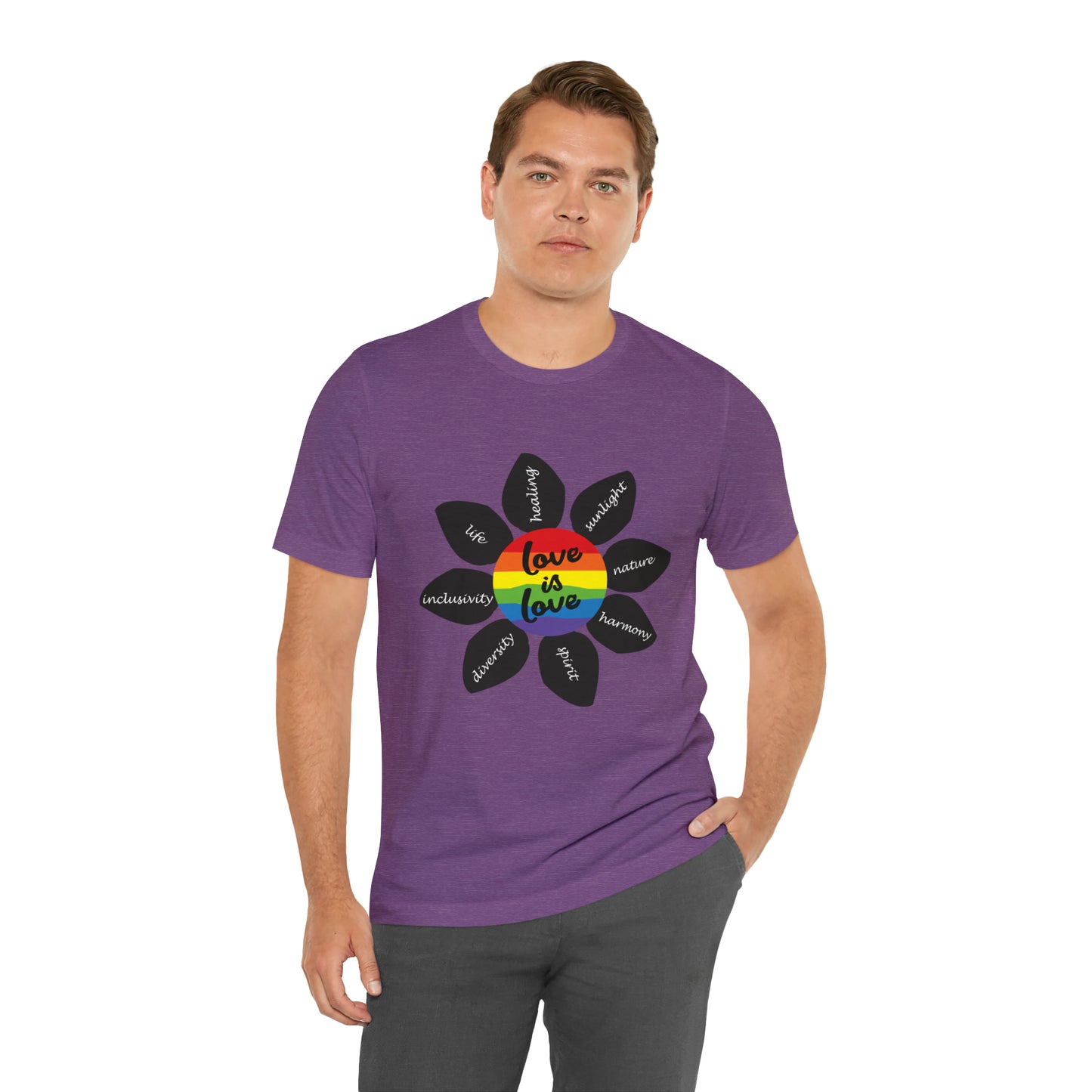 Pride Flower Unisex Jersey Short Sleeve Tee