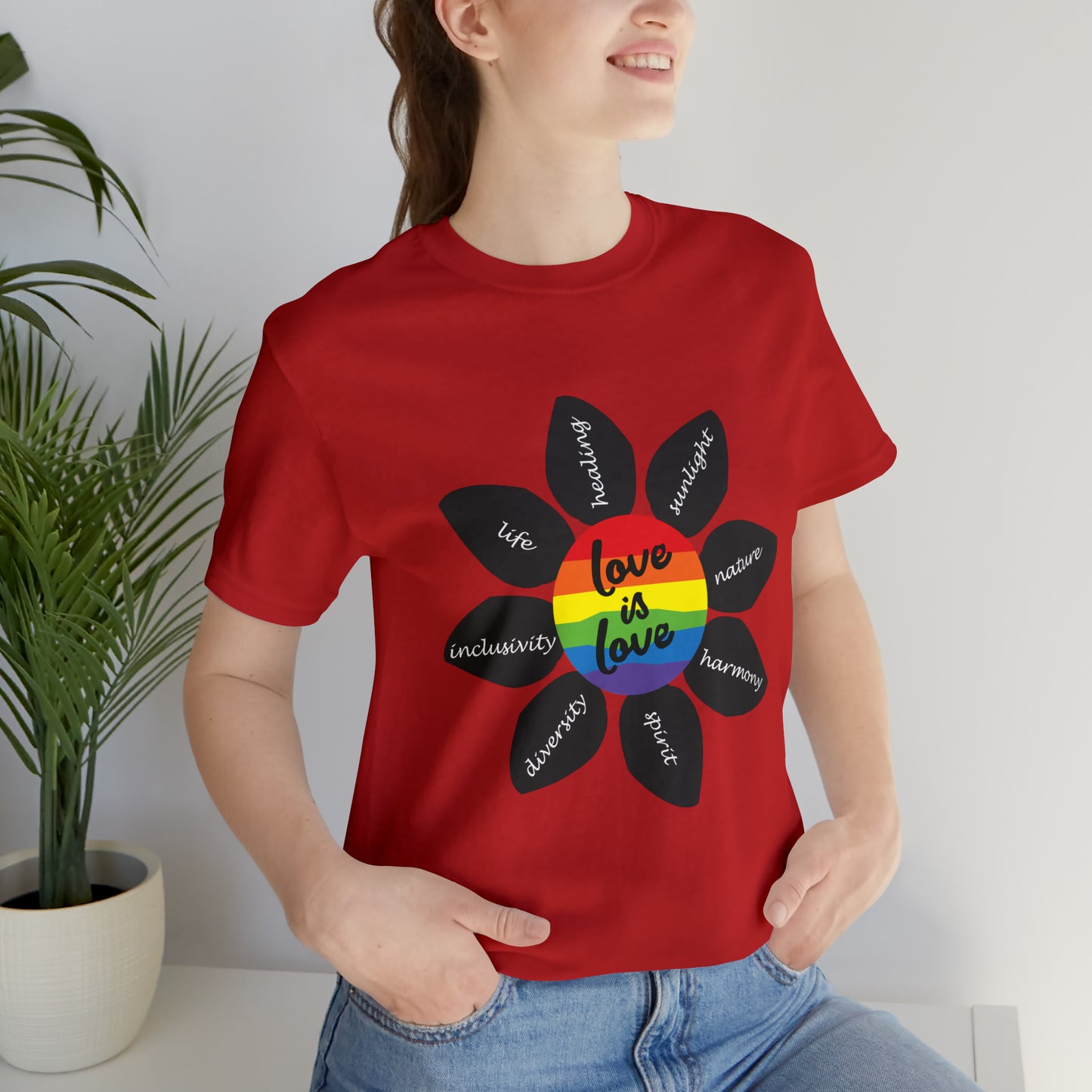 Pride Flower Unisex Jersey Short Sleeve Tee