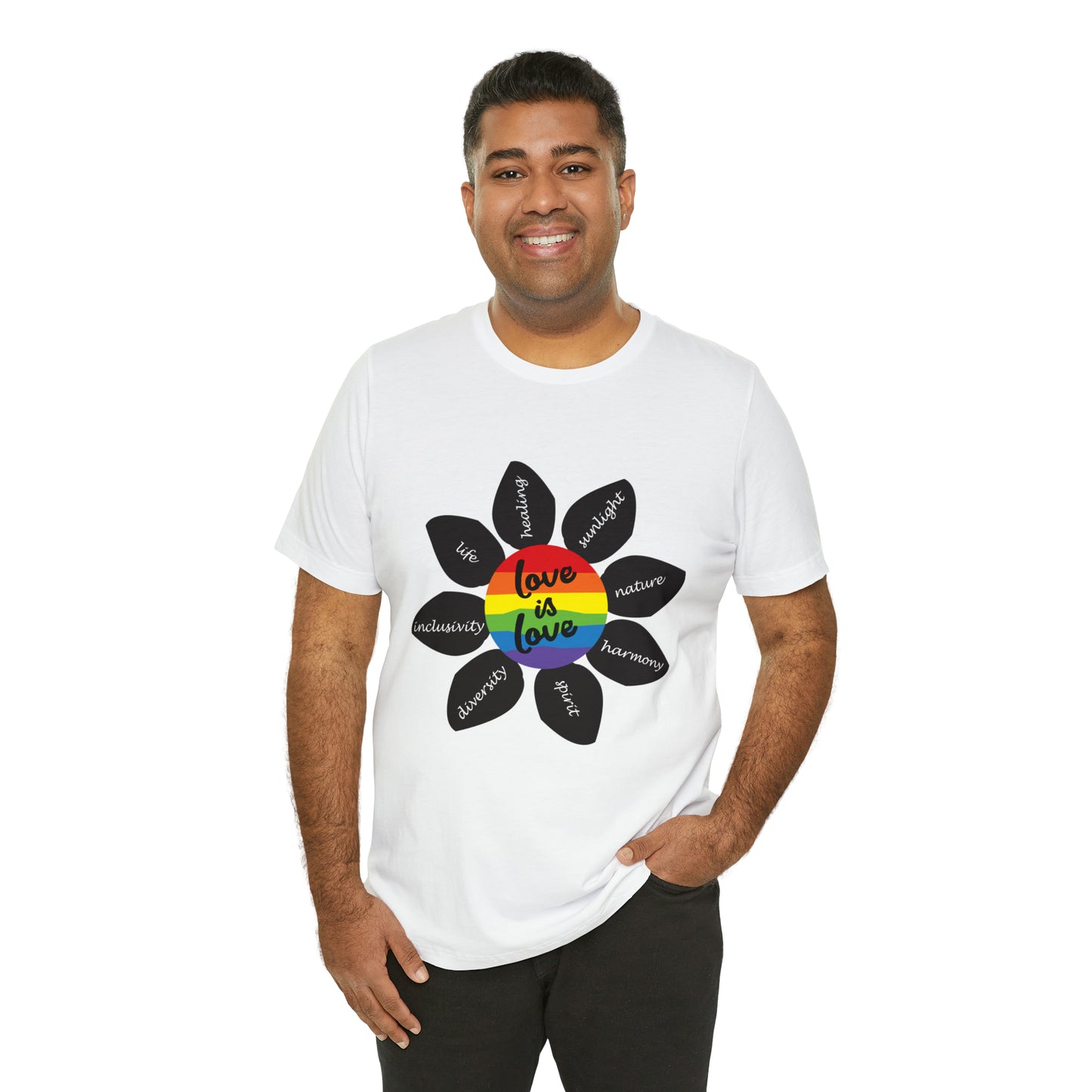 Pride Flower Unisex Jersey Short Sleeve Tee