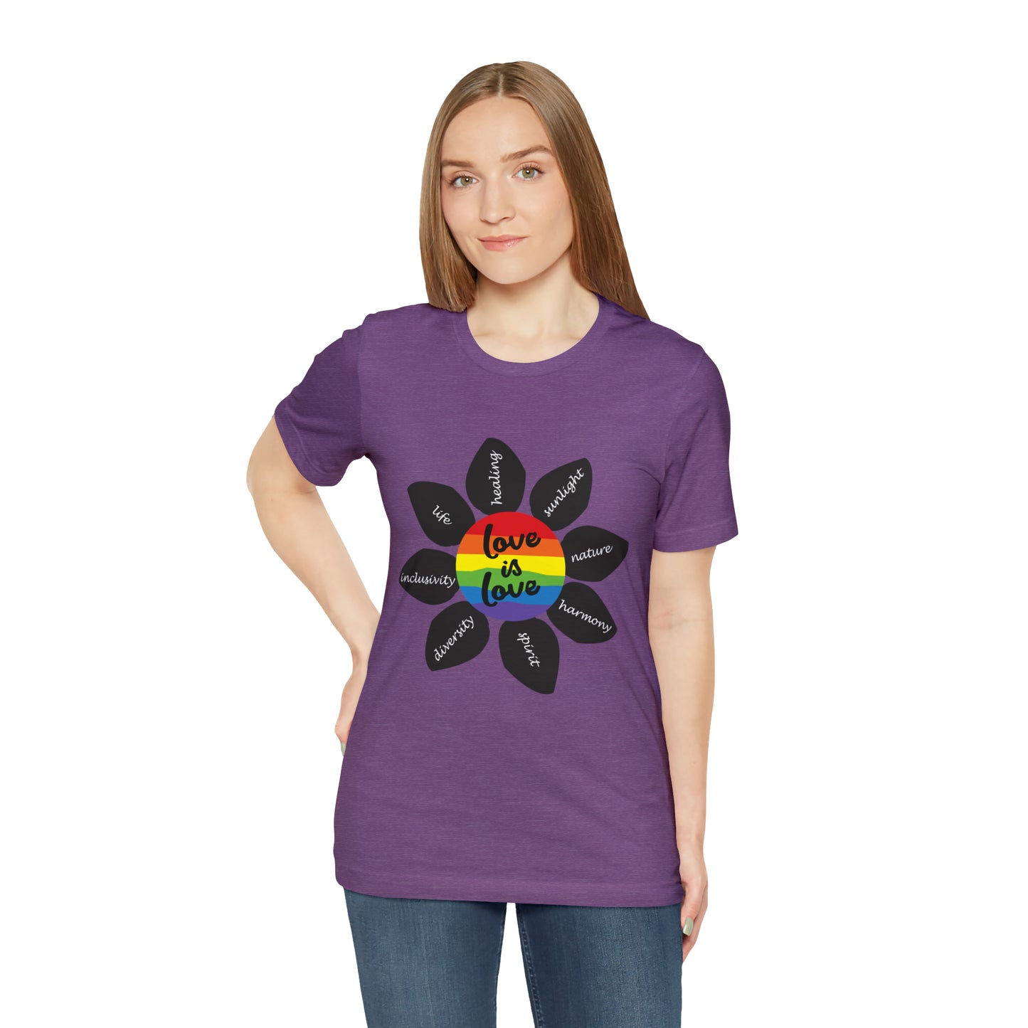 Pride Flower Unisex Jersey Short Sleeve Tee