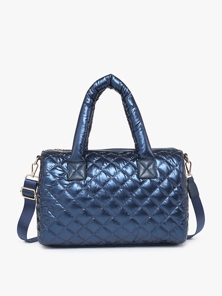 Quilted Nylon Satchel