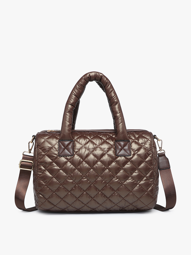 Quilted Nylon Satchel