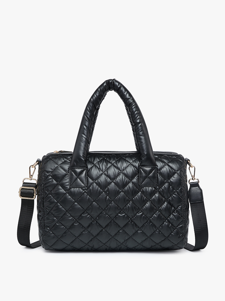 Quilted Nylon Satchel