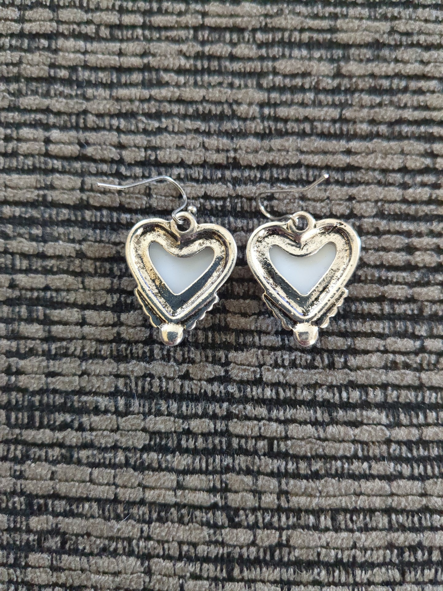 Heart Rainbow Checker Earrings