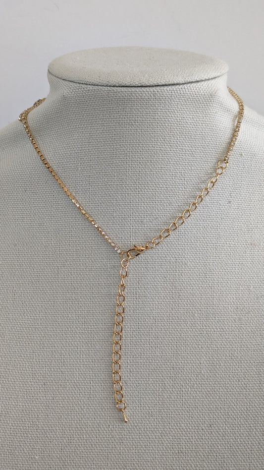 Marquise Rhinestone Crystal Cluster V-Shape Bib Necklace Set: Rainbow