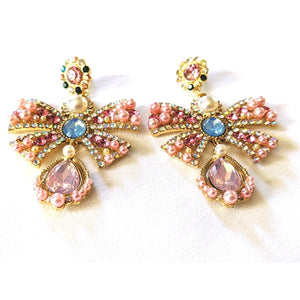 Pearl Bow Earrings