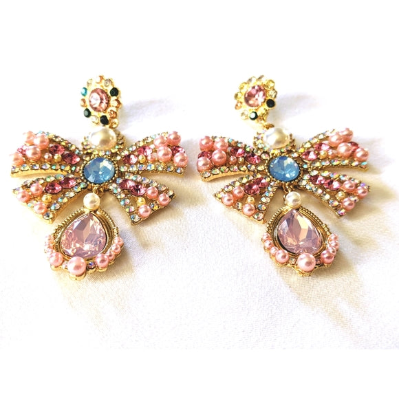 Pearl Bow Earrings