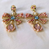 Pearl Bow Earrings