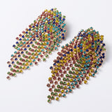Rhinestone Fringe Earrings