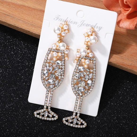 Champagne Glass Earrings