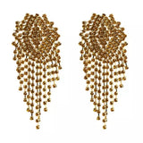 Rhinestone Fringe Earrings