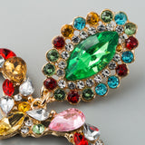 Jeweled Heart-Shaped Earrings