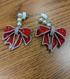 Red Bowknot Earrings