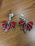 Red Bowknot Earrings