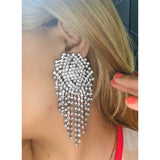 Rhinestone Fringe Earrings