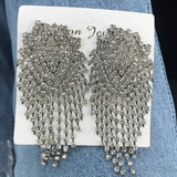 Rhinestone Fringe Earrings