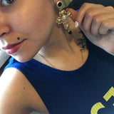 Goldtone Cross Earrings