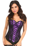 Lace-Up Overbust Corset w/Black Lace